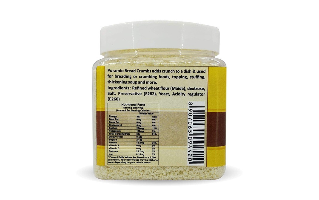 Puramio Bread Crumbs    Plastic Jar  250 grams